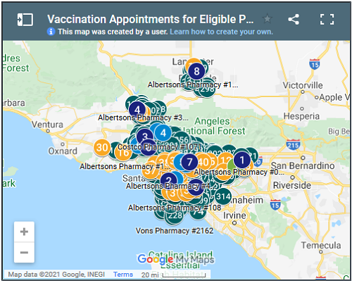 Covid-19 Vaccination sites