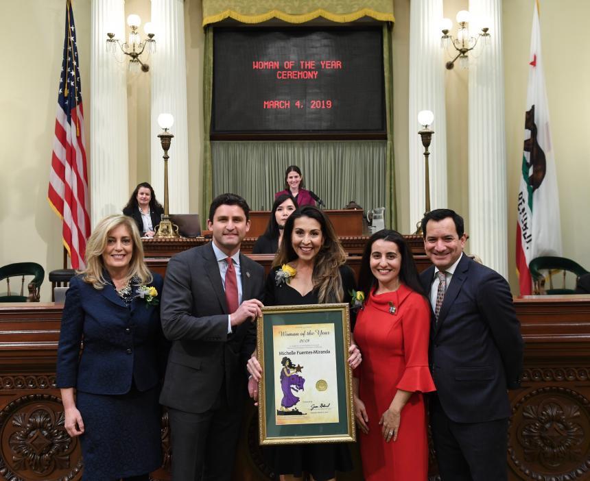 ASSEMBLYMEMBER JESSE GABRIEL HONORS MICHELLE FUENTES-MIRANDA AS WOMAN OF THE YEAR FOR THE WEST SAN FERNANDO VALLEY