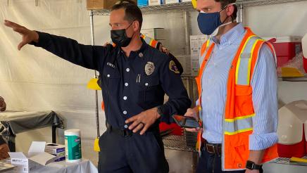  Tour of the LA County Vaccination Site at CSU Northridge