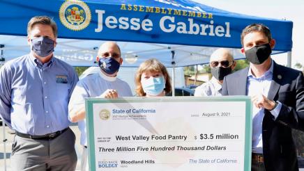 West Valley Food Pantry State Funding Check Presentation