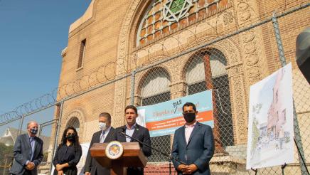  Breed Street Shul State Funding Check Presentation