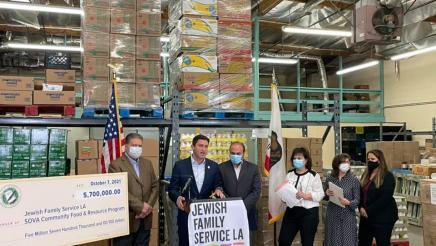 Jewish Family Service of Los Angeles SOVA Food Pantry State Funding Check Presentation