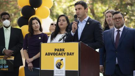 Assemblymember Gabriel Speaks at Park Advocacy Day
