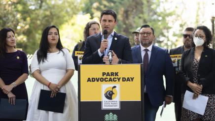 Assemblymember Gabriel Speaks at Park Advocacy Day