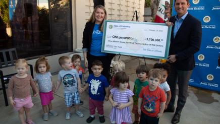 Assemblymember Jesse Gabriel Presents $3.7 Million Check to ONEgeneration to Expand Childcare Services in the San Fernando Valley