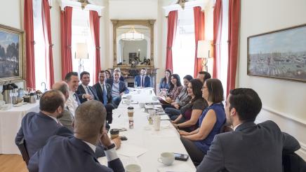 The California Legislative Jewish Caucus meeting with Governor Newsom